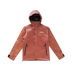 Thermal Rain Jacket, Brown / Yellow