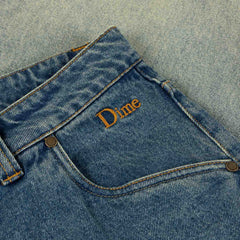 Classic Baggy Denim Pants, Dipped Sandblasted Indigo