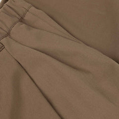 Pleated Twill Pants, Camel