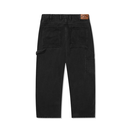 Blockout Denim Jeans, Washed Black