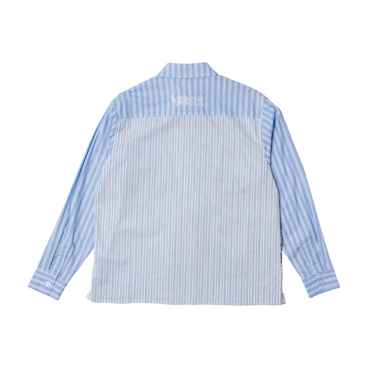 Concrete Oxford Shirt Contrast Stripe, Blue