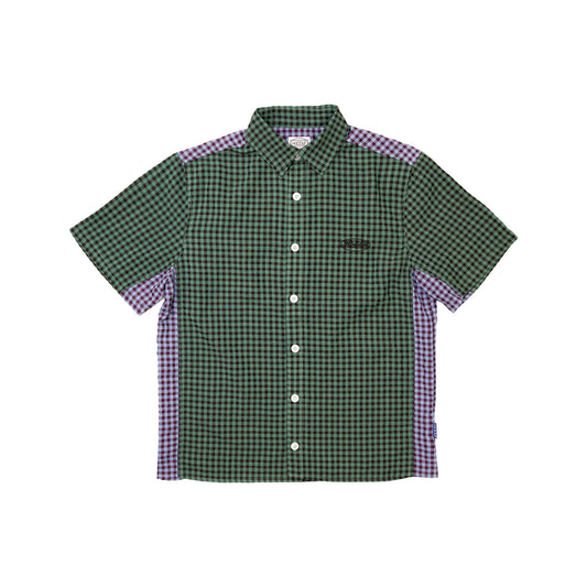 Hoddle Tour Short Sleeve Shirt, Green / Blue