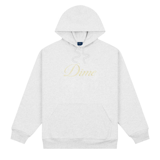 Cursive Logo Hoodie, Ash