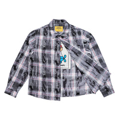 Tattered Flannel Shirt, Black