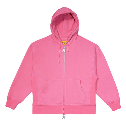 Big C-Star Double Zip Hoodie, Pink