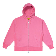 Big C-Star Double Zip Hoodie, Pink