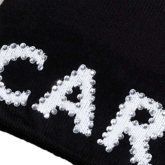 Rhinestone Beanie, Black