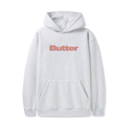 Nylon Logo Applique Pullover Hood, Ash