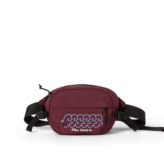 Faces Nylon Hip Bag, Bordeaux