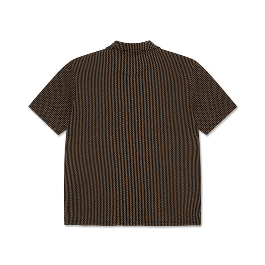 Serge Polo Shirt Boucle, Brass / Black