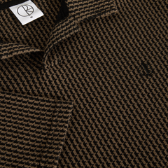 Serge Polo Shirt Boucle, Brass / Black