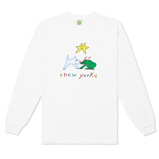 New York L/S Tee, White