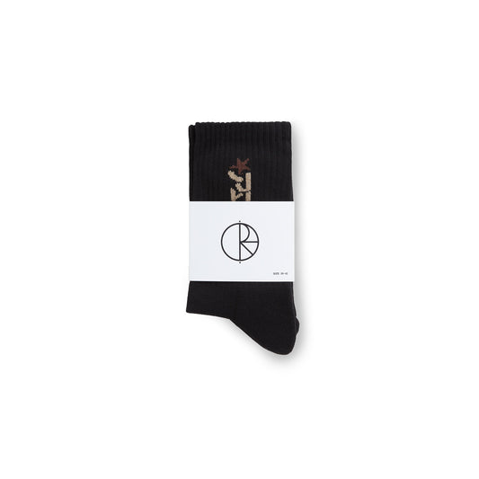 Star Socks, Black / Brown