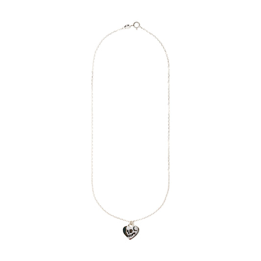 Love You To Death Necklace, Silver